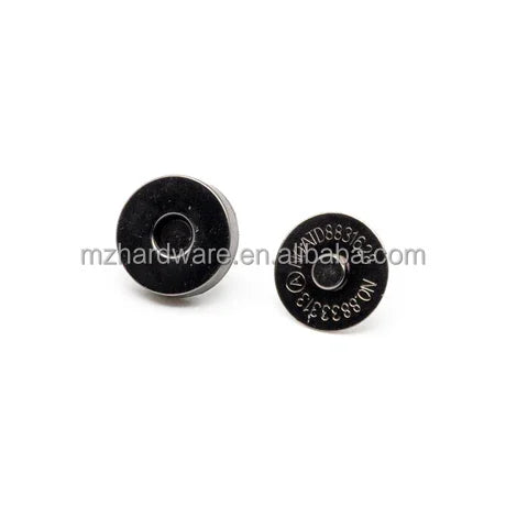 MZ Hardware 18mm High Quality Fastener Snap Strong Magnet Button for Bags Metal Button Snaps for Leather Metal Magnetic Snap