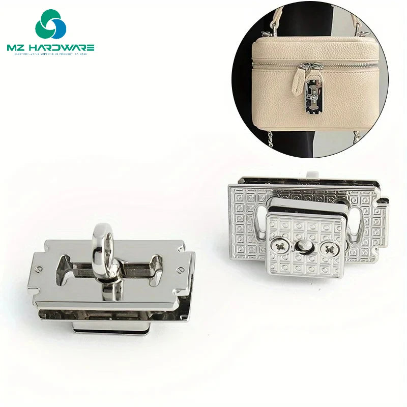 MZhardware High Quality Metal Bag Clasp Turn Lock Bamboo Twist Lock Small Female Handbag Lock Hardware Accessories