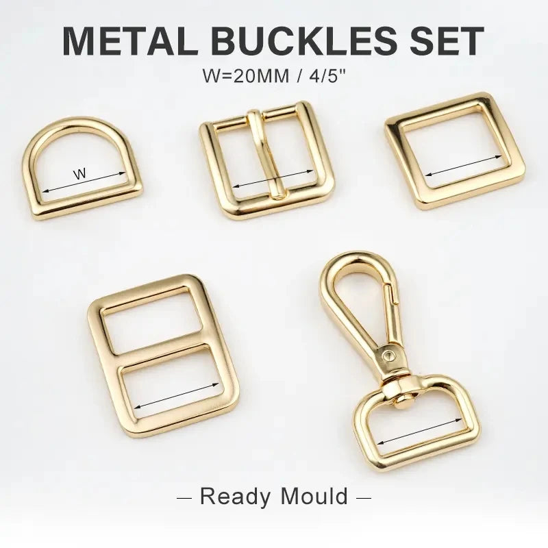 High Quality Metal Slide Adjuster Buckle Hardware Bag Strap Adjustment Side Release Buckle Stainless Steel D Rings for Handbags