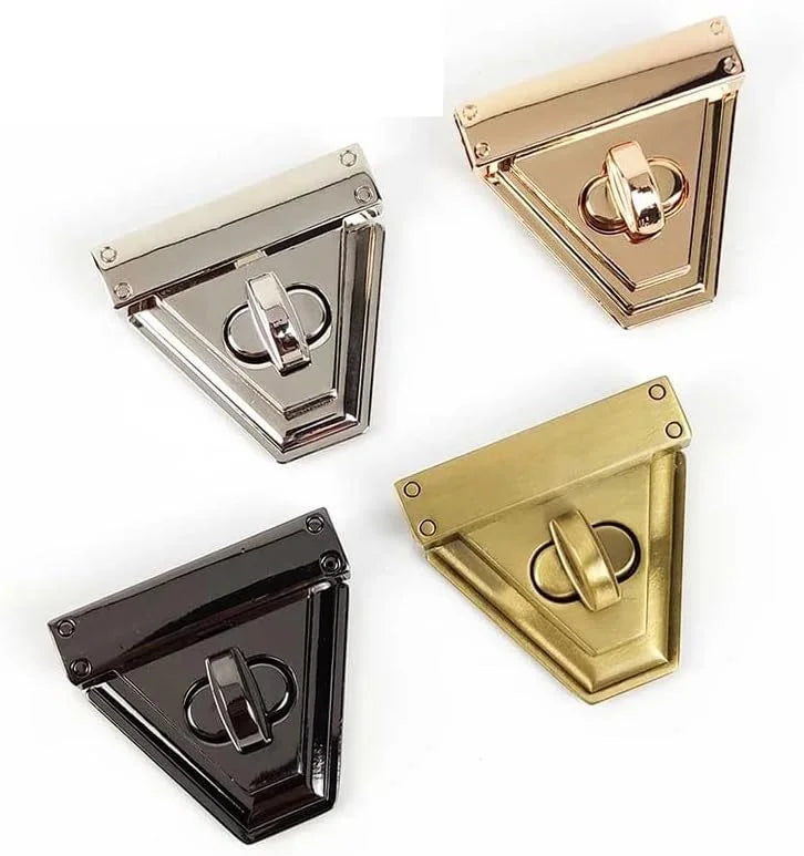 MZhardware Luxury High Quality Handbag Clasp Closure Tuck Lock for Bags Luggage Plated Finish Chain Strap Carton Packed