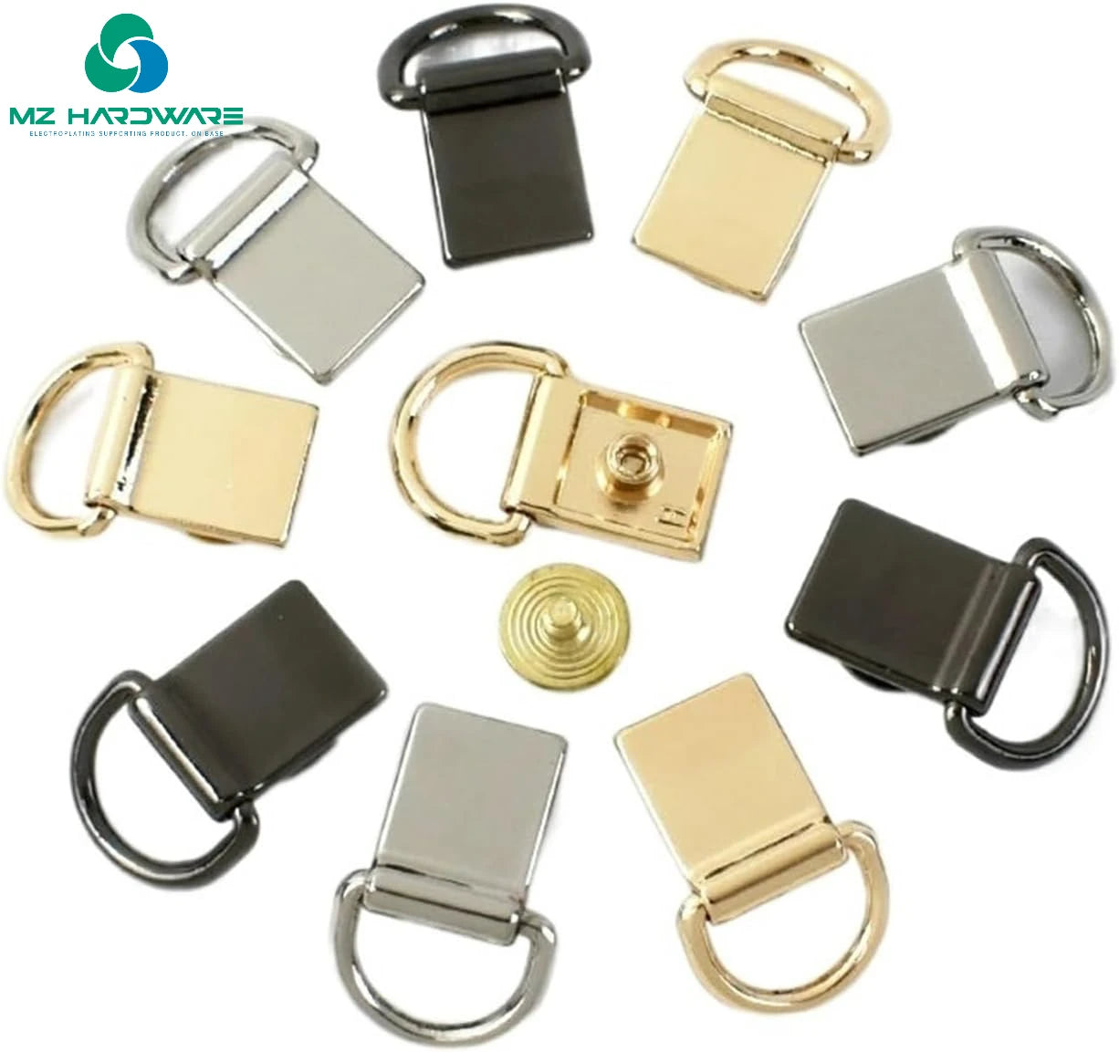 MZhardware 11*24mm DIY Hardware Accessories Strap Side Hanging Lock Screw Connector Hooks Bag Alloy Side Ring Buckles