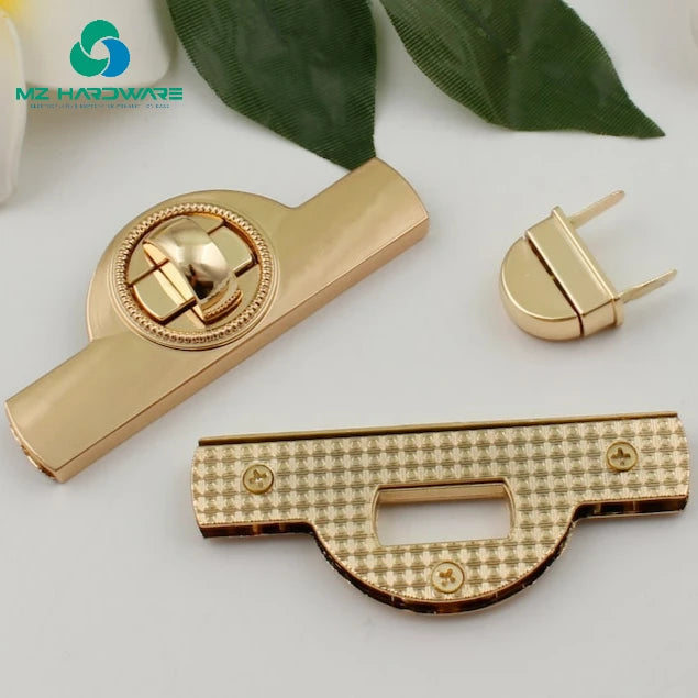 High Quality Silver Bag Lock Accessories Twist Turn Clasp for DIY Crafts Hardware Bags Accessory