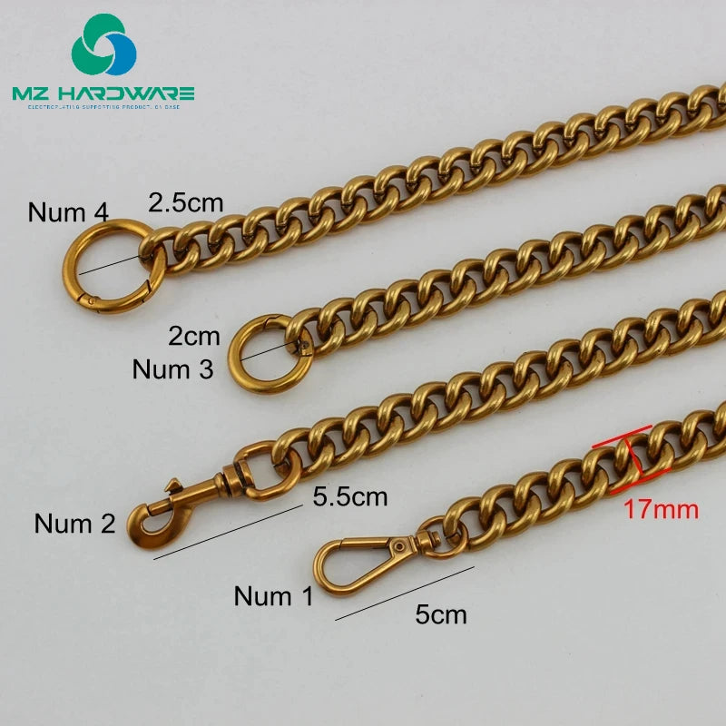 MZhardware Metal Chain Strap for Bags Diy Hardware Handles Crossbody Accessories for Handbag Replacement Purse Chain