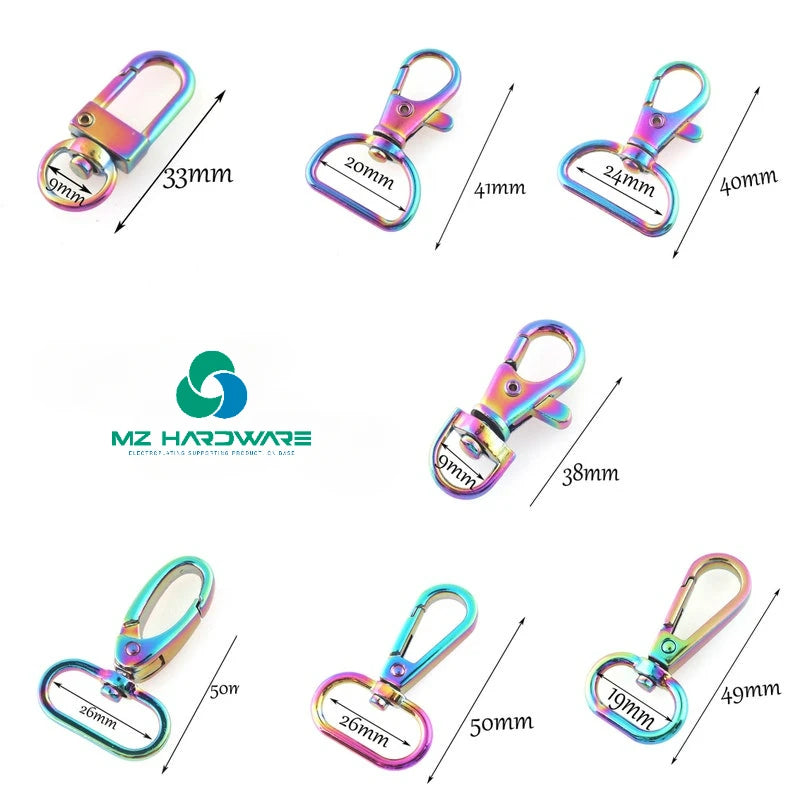 MZhardware Lobster Clasps Clips Spring Buckle Metal Alloy Swivel Snap Hooks Key Chain for Dog Collar Backpack Bag Accessories