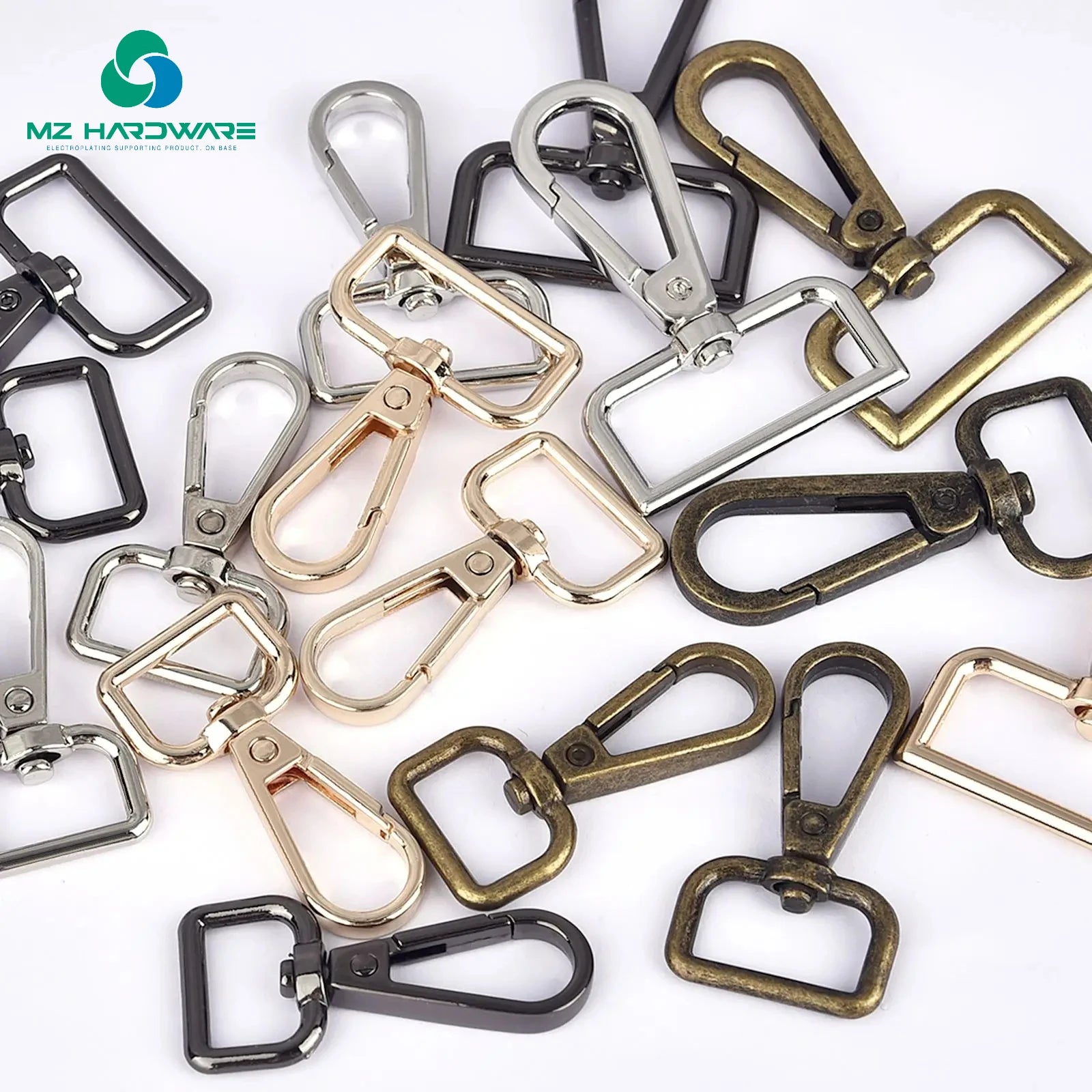 Swivel Clasps Alloy Metal Lanyard Snap Hooks Clip Hook for Keychain Bag Key Rings Jewelry Making Craft Sewing Accessories