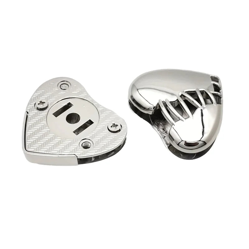 MZhardware Magnetic Peach Heart Decorative Buckle Hollow Heart DIY Bag Hardware Lock Button Love Split Love Buckle Magnetic