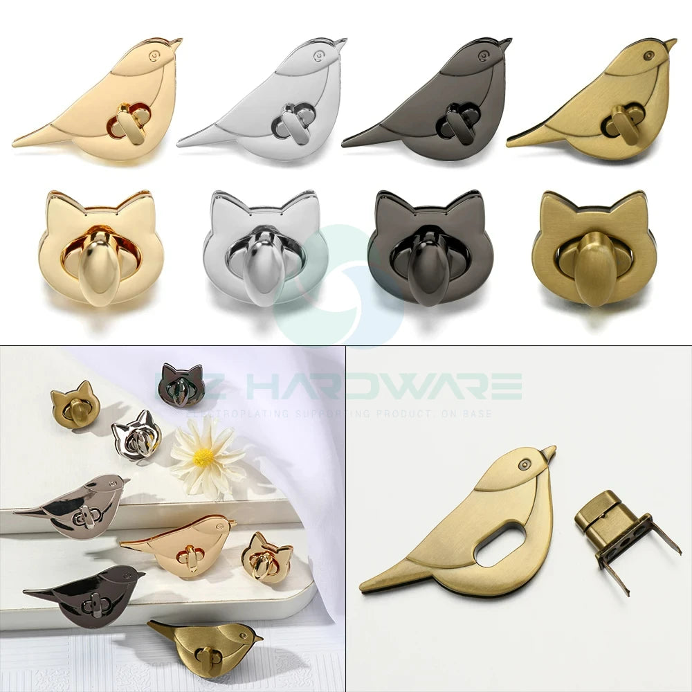 MZhardware Metal DIY Handbag Leather Craft Locks Clasp Hardware Accessories Bag Turn Lock