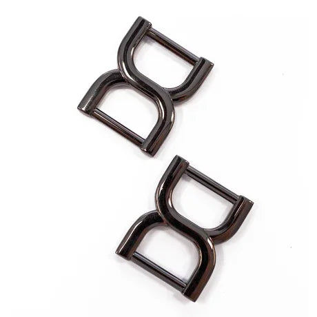 MZ Professional Luxury Handbag Luggage Brass Alloy Material 8 Strap Connectors X Ring Metal Buckle Strap D Ring Portable Double