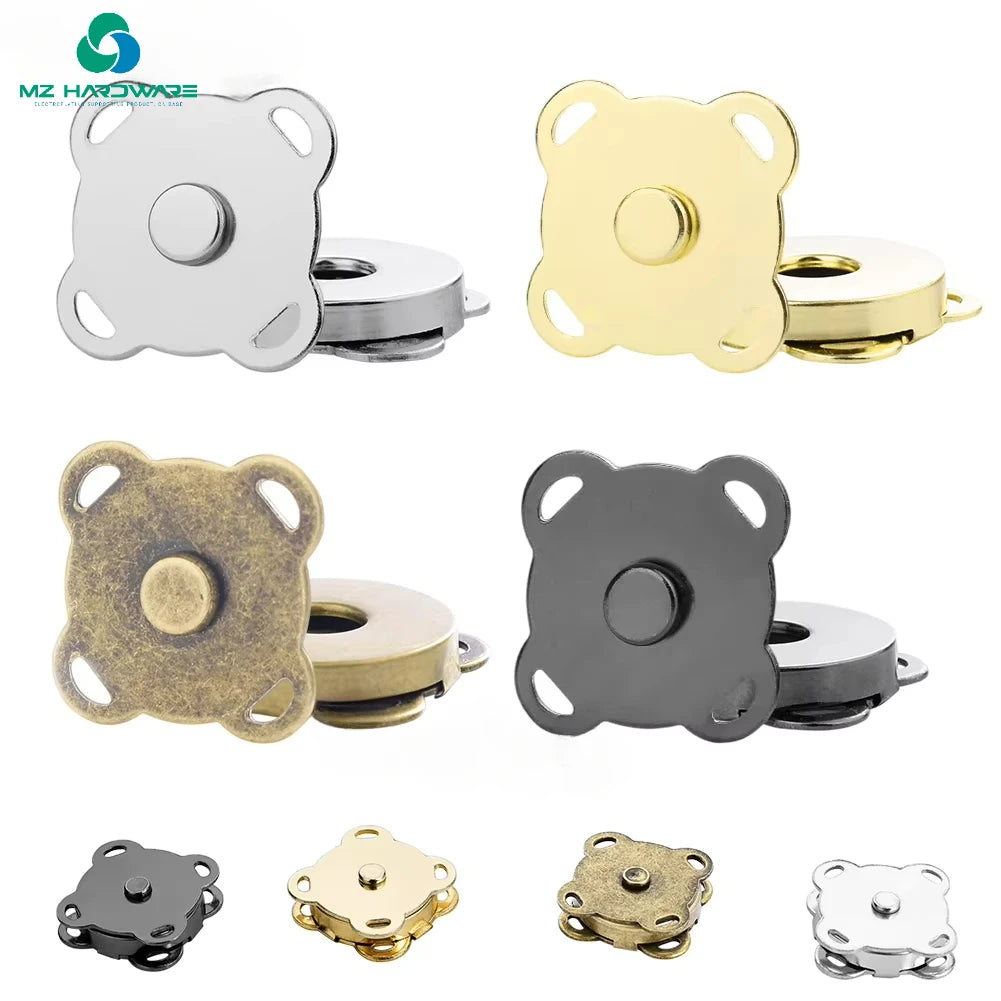 MZHardware Metal Snap Magnet Button Magnetic Fastener Clasp Closure Buckle for Clothes Bag DIY Craft Sewing Accessories 15mm18mm