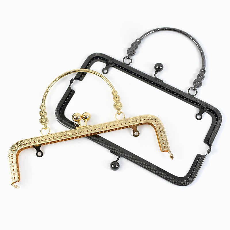 MZhardware 20.5cm Handbag Hardware Accessory Embossed Handbag Clutch Kiss Clasp Lock Purse Frame