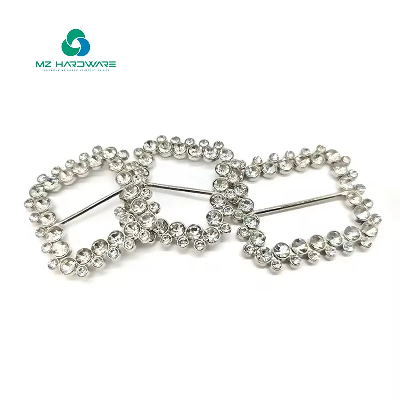 New Style Metal Slider Buckle Western Rhinestone Belt Buckles Metal Buckles for Strapping