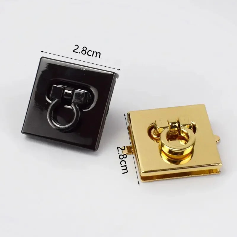 MZ Hardware High Quality Purse Hardware Accessories Bag Turn Locks Clasps Closure Square Handbag Twist Lock