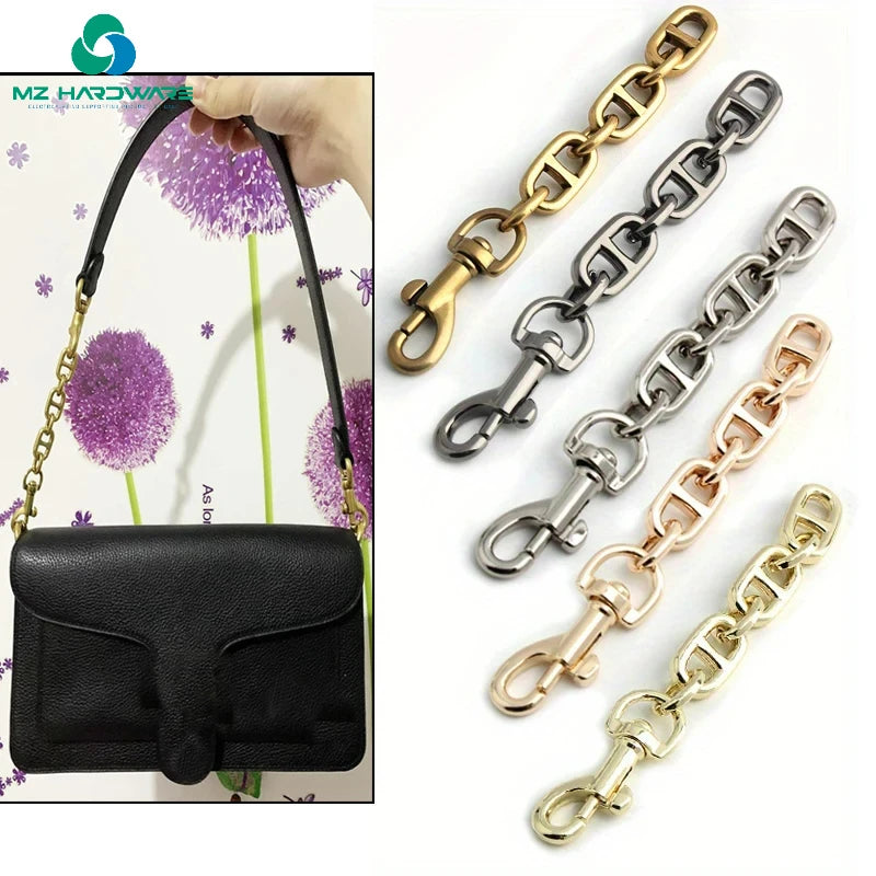 MZhardware Tote Bag with Extension Chain Crossbody Bag Metal Shoulder Strap Chain Clutch Bag Replacement with  Chain Accessories