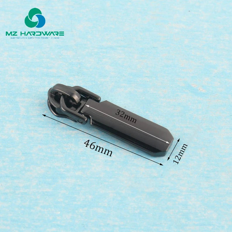MZ Custom logo 5# Zipper Pull Head Replacement,Personalized Metal Handbag Zipper Tap Slider Pull for Purse Clothing