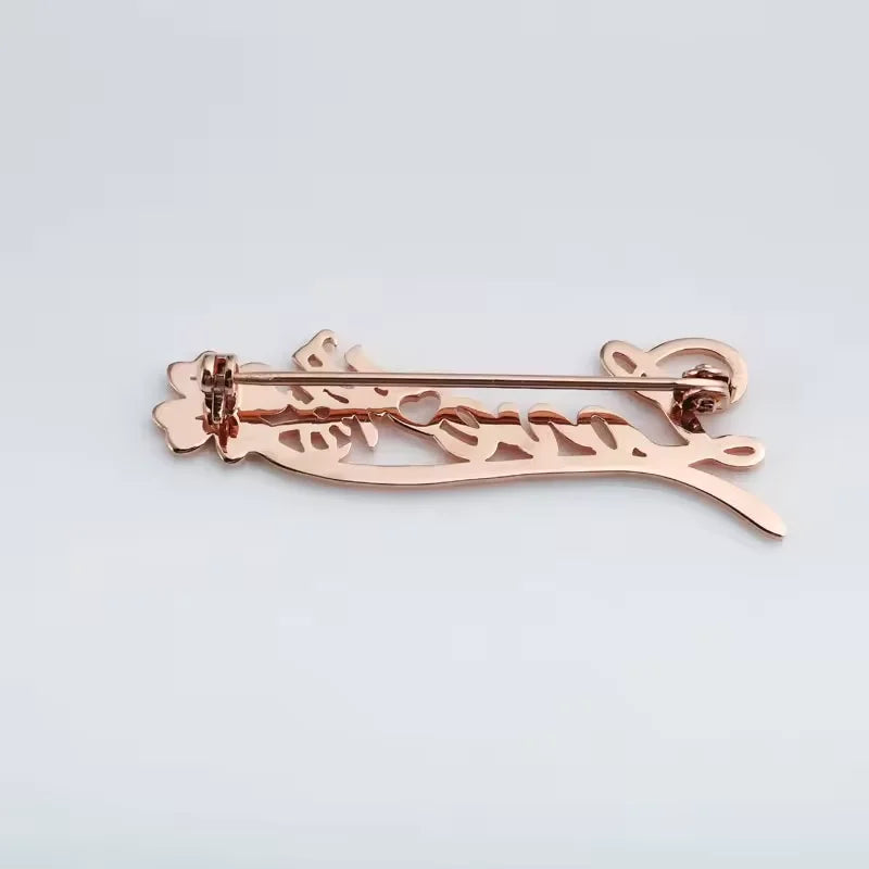 Hot Sale High Quality Letters Metal Lapel Pin Custom Brand Logo Letter Lapel Pin Badge for Gifts