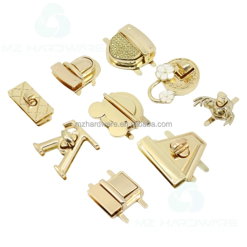 MZhardware High Quality Vintage Style Luggage Hardware Accessories DIY Handmade Bag Lock Buckle Mortise Twist Locks