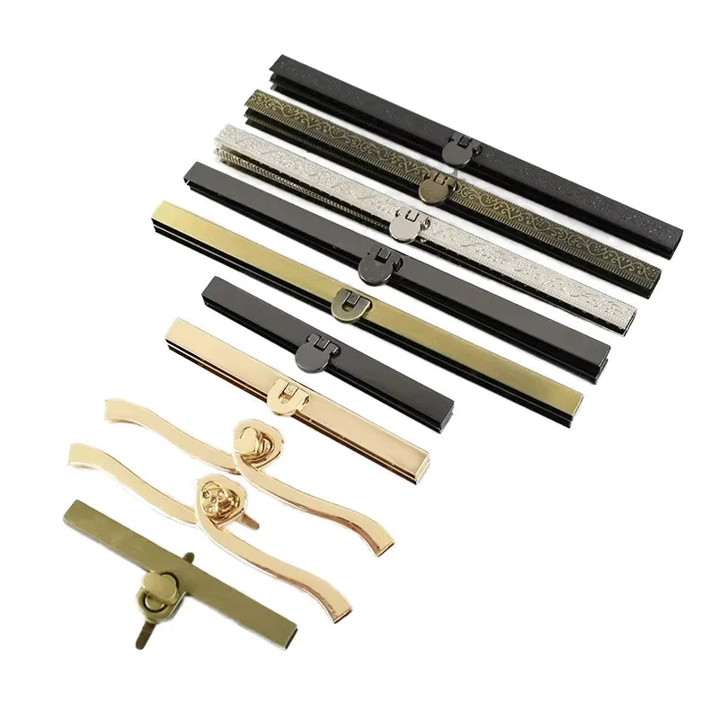 MZhardware 12.5/14/19cm Metal Wallet Frame Locks Coins Buckles Purse Kiss Lock Clasp DIY Bag Parts Hardware Decor Accessories