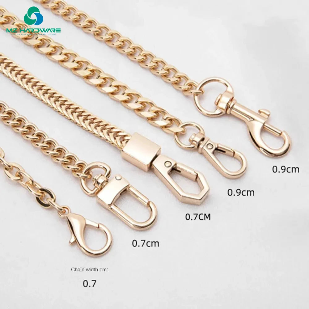 MZhardware Golden Bag Chain Accessories Metal Crossbody Shoulder Belt Underarm Chains Replacement Bags Strap for Women's Bag