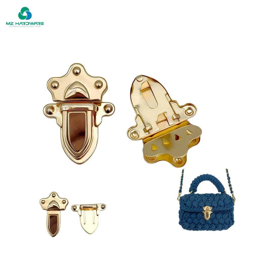 Zinc Alloy DIY Handbag Lock for Crochet Bag Plug Lock for Knitted Bag Frame Purses Handbags Lock Accessories Hardware for Bags