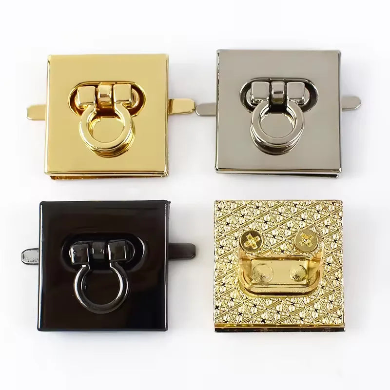 Rectangle Shape Metal Closure Handbag Accessories Lock Metal Locks for Handbags Twist Bag Lock Hardware
