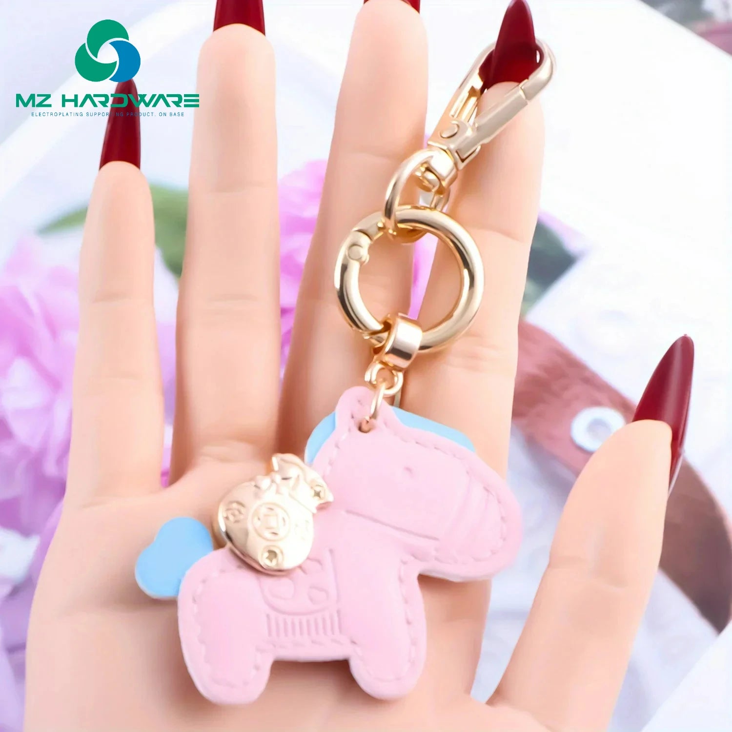 MZhardware DIY Swivel Snap Hooks with Key Rings Double Opening Metal Swivel Lobster Claw Clasps for Keychain Clip Lanyard