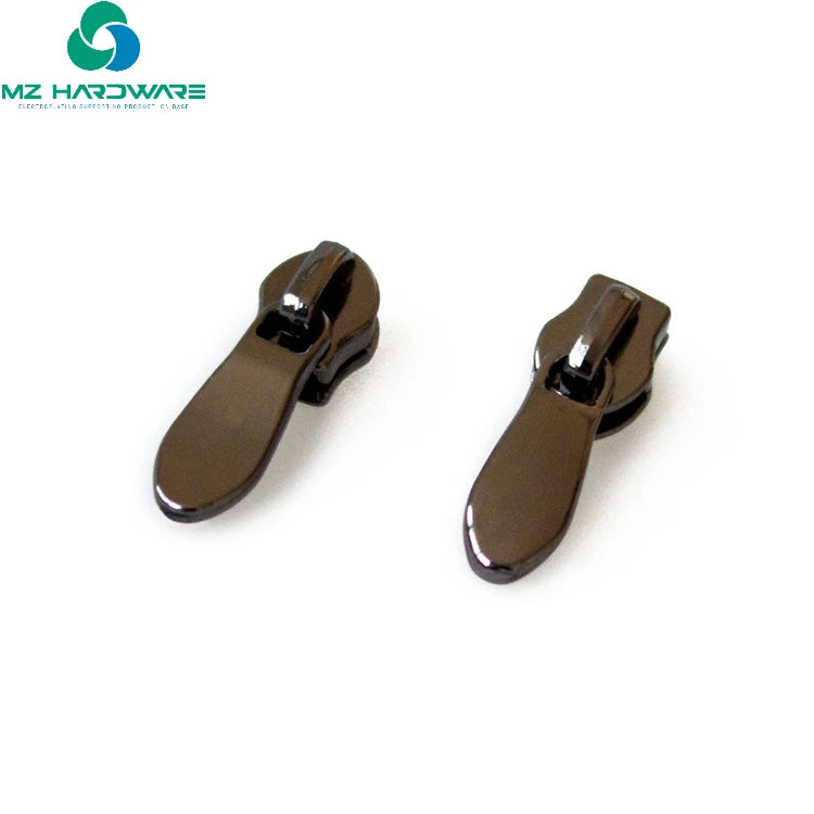 MZhardware Custom Logo Auto Lock for Clothes Apparel Non-Locking Paint Metal Zinc Alloy Zip Slider Special Bag Parts Accessories