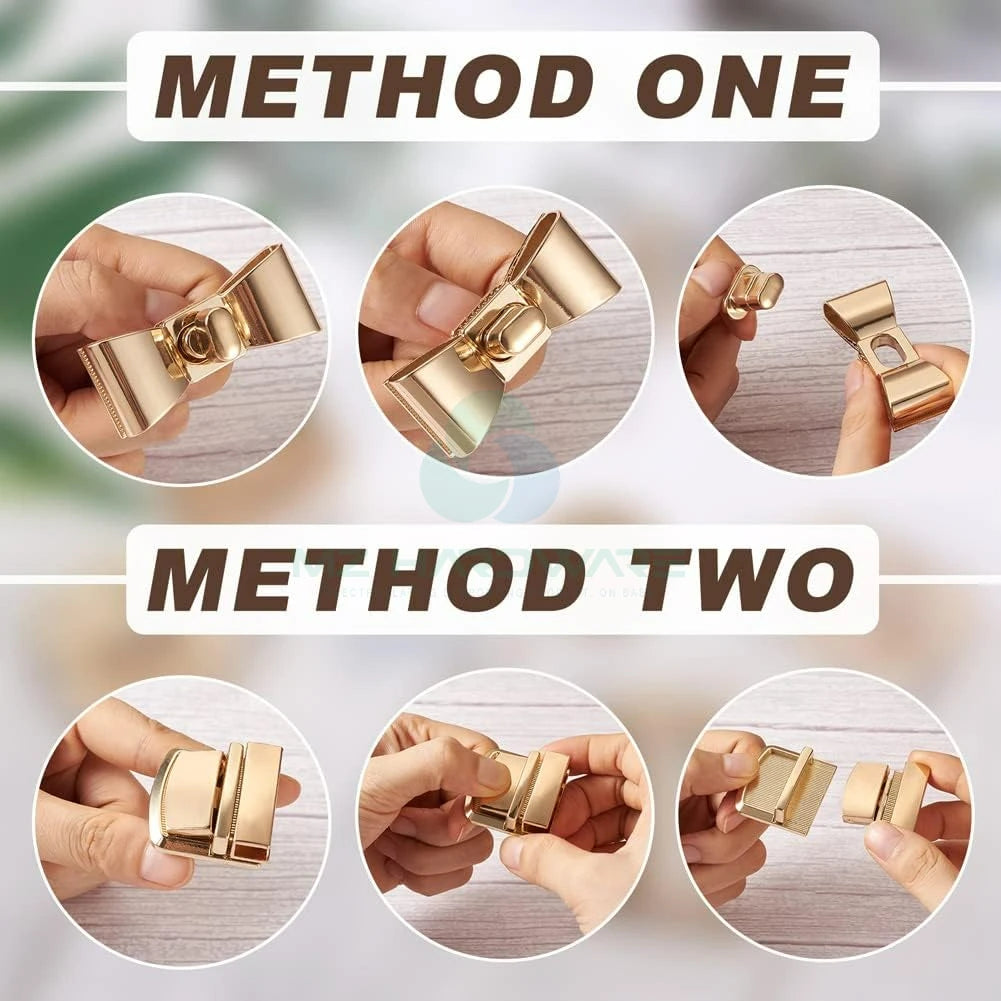 Turn Lock Clasp Purse Clutch Closure Bowknot Heart Flower Rectangle Twist Lock Fastener Handbag Bag Hardware Accessory