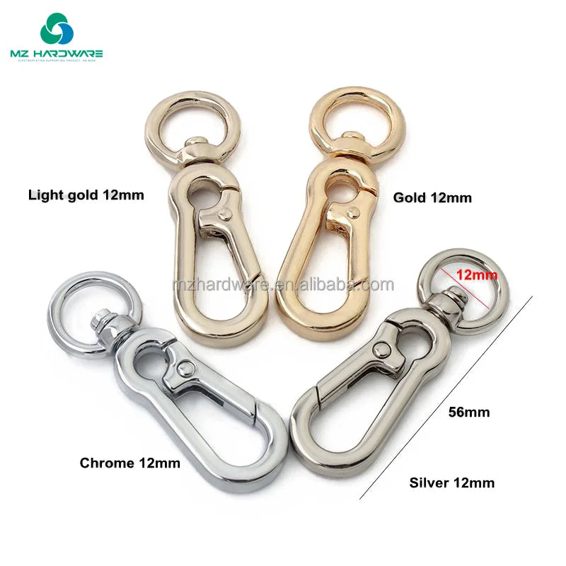 Hot Sale Adjustable Zinc Alloy Swivel Dog Hook Snap Buckles Personalized DIY Clasp Hardware Accessories for Bag Handbag