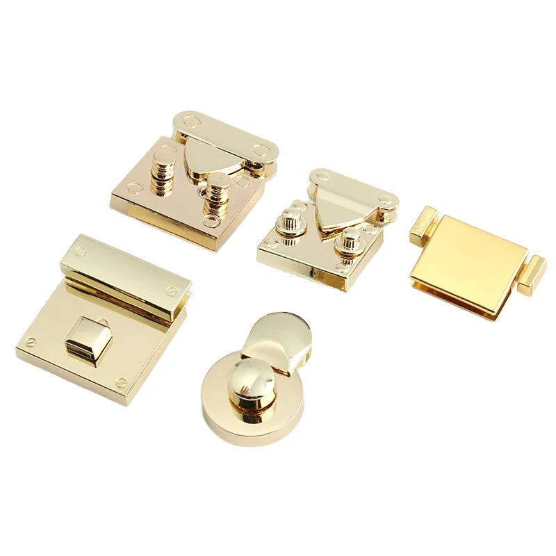 Metal Handbags Lock Wholesale Zinc Alloy Press Lock Bag Part Snap Clasps Purse DIY Accessories Closure Hasp Buckle for Handbags
