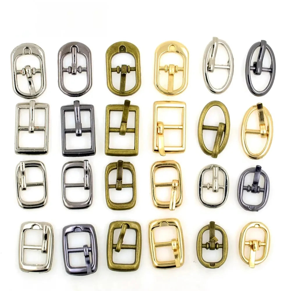 MZhardware Small Square Round Alloy Metal Shoes Bags Belt Buckles DIY Accessory Sewing Metal Shoe Buckle for Shoe Watch Belt