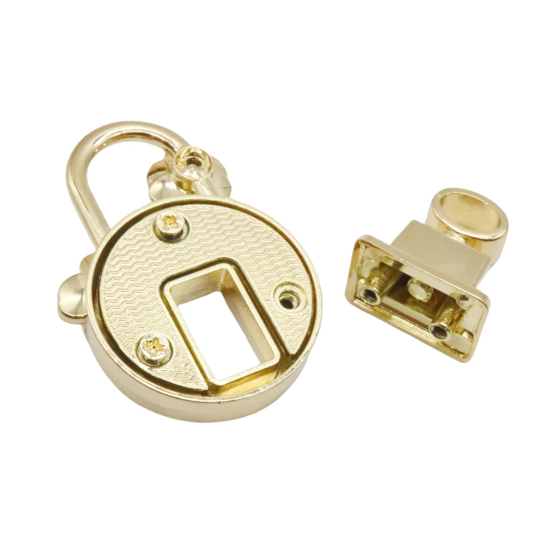 Hot Sale Custom Square Turn Lock Buckle High Quality Alloy Twist Switch DIY Handbag Craft Bag Steel Plate Chain Material