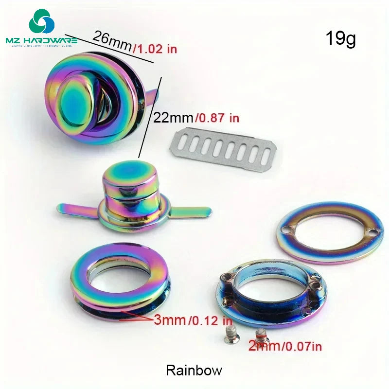 MZhardware Factory Wholesale Price Golden Oval Bag Lock Twist Lock for Female Handbags