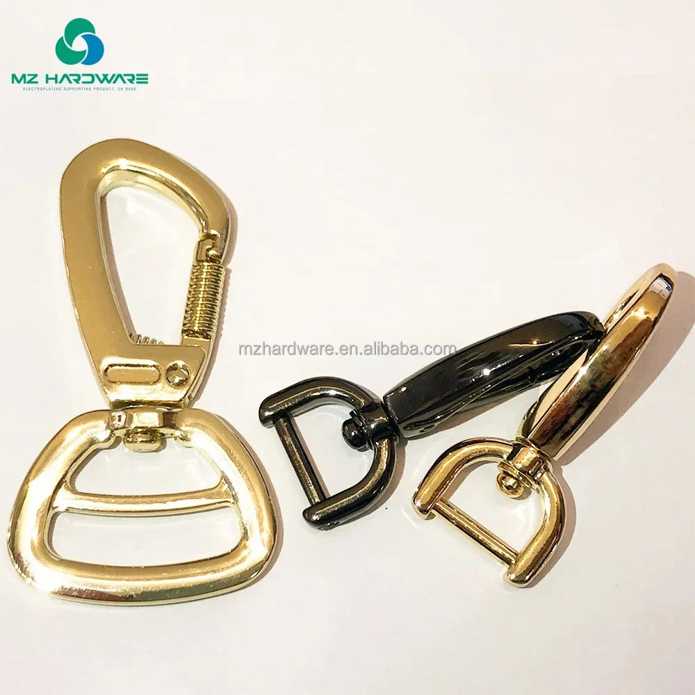 High Quality Metal Label Snap Hook Customized Logo Various Size Bag Accessories Swivel Metal Hook Metal Logo for Handbag Making