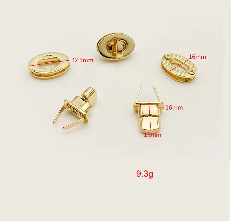 High Quality Newest Fashion Bag Hardware Gold Fastener Closure Luggage Suitcase Tuck Lock Locks and Clasps for Handbag