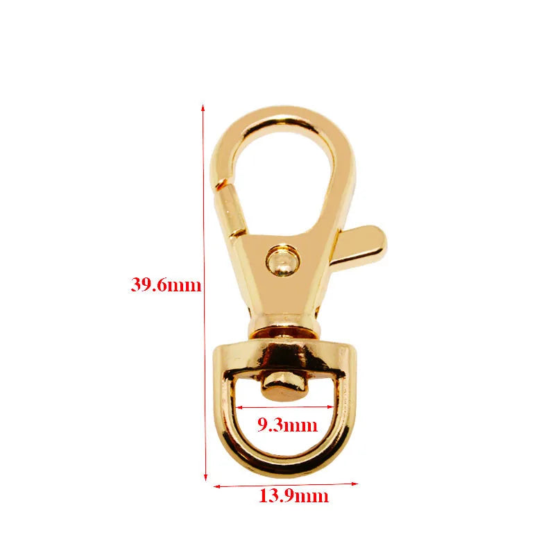 MZ Professional Classic Custom Logo Carabiners High Quality Zinc Alloy Swivel Metal Snap Hooks for Handbags Rotating Clasp Clip