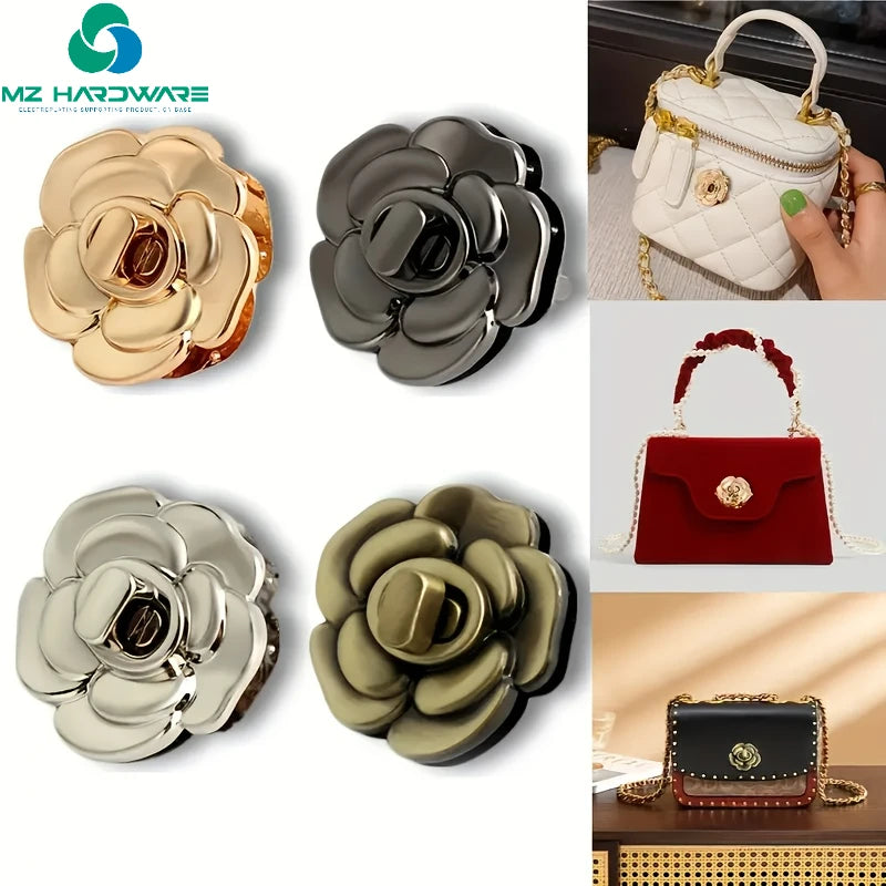 MZhardware Metal Snap Lock Clasp Zinc Alloy Decorative Buckle for DIY Handbags Accessory