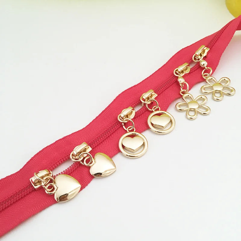 Metal Zipper Custom Zipper Accessories Hot Selling Rainbow Metal Zip Bag Puller for Nylon Zipper Luggage Clothing