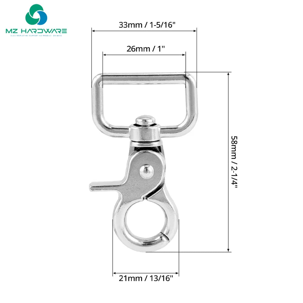 Quick Release Metal Lobster Clasp Dog Buckles Metal Swivel Trigger Lobster Clasp Swivell Hook Snap for Handbag