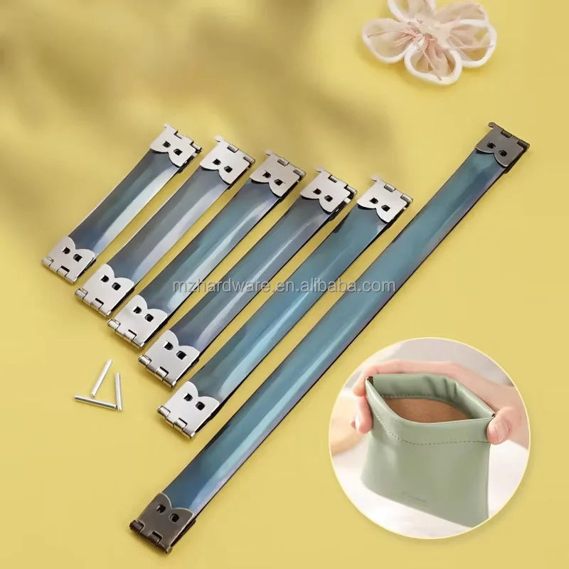 MZhardware Metal Internal Flex Frames Kiss Clasp Purse Frame Coin Handbag DIY Craft Hinges Clip Bag Kiss Lock Purse Frame