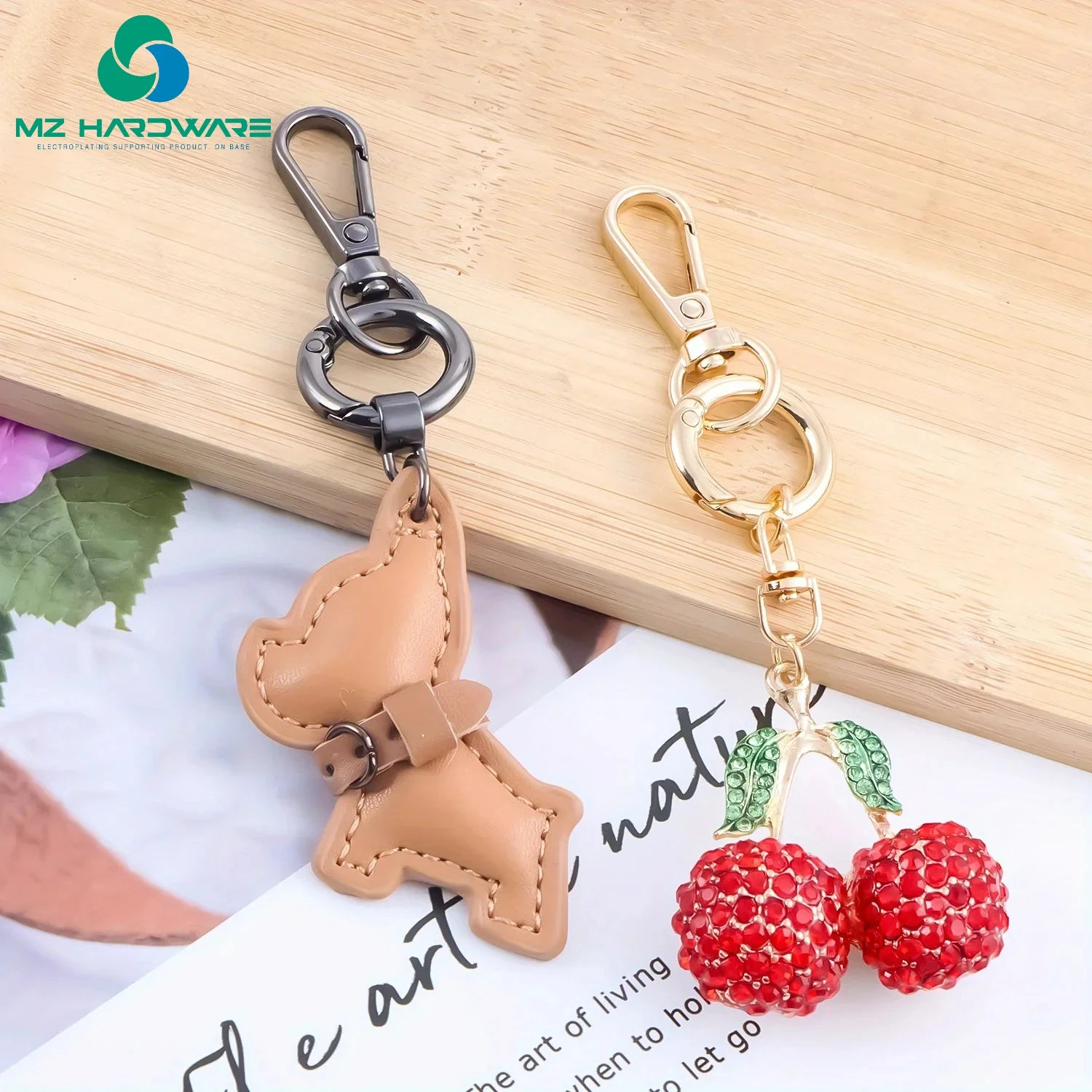 MZhardware DIY Swivel Snap Hooks with Key Rings Double Opening Metal Swivel Lobster Claw Clasps for Keychain Clip Lanyard