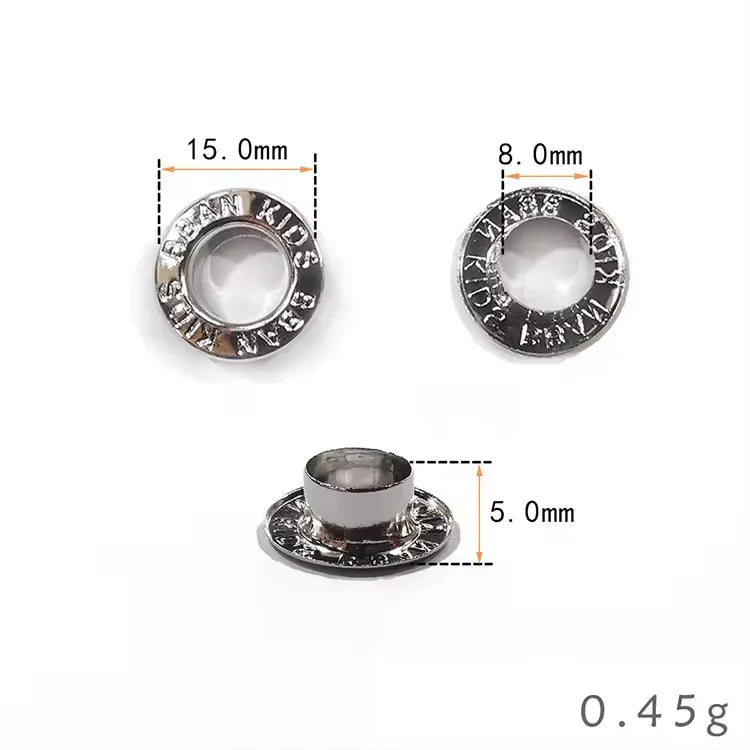 Hot Sale High Quality Gold Garment Handbags Eyelet Grommet Garment Accessories Pattern Flower Shape Eyelet