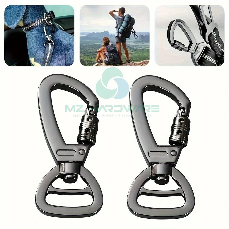 MZ Metal Dog Collar Leash with Swivel Snap Hook Buckle Lobster Clasp for Pet Lead Bags Special Accessory Strap