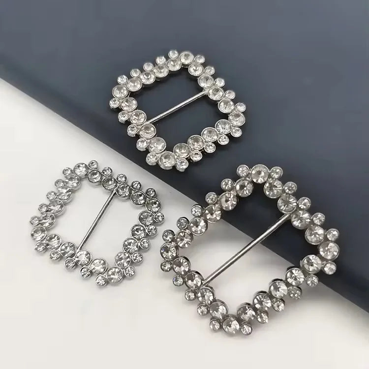 New Style Metal Slider Buckle Western Rhinestone Belt Buckles Metal Buckles for Strapping