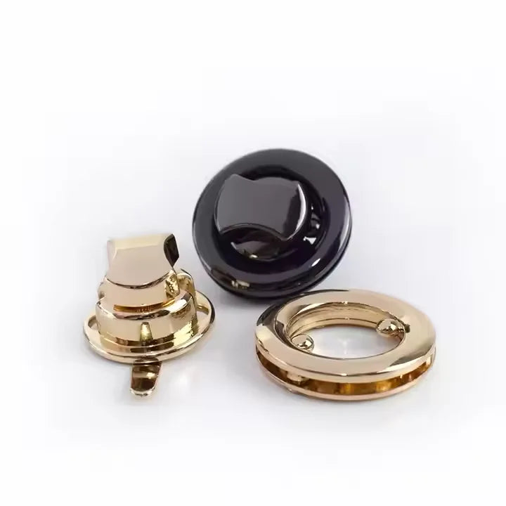 MZ Hardware Vintage Purse Four Color Locks Round Turn Clasp Lock for Handbag Hardware Accessories Bag Twist Locks