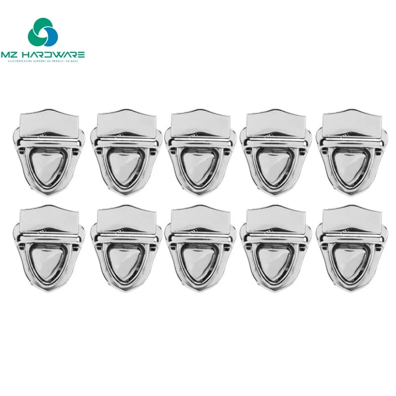 MZ Hardware Tuck Lock Clasp Catch Purse Thumb Buckle Purse Classic Glossy Alloy Purse Thumb Lock for DIY Wallet Leather Bag