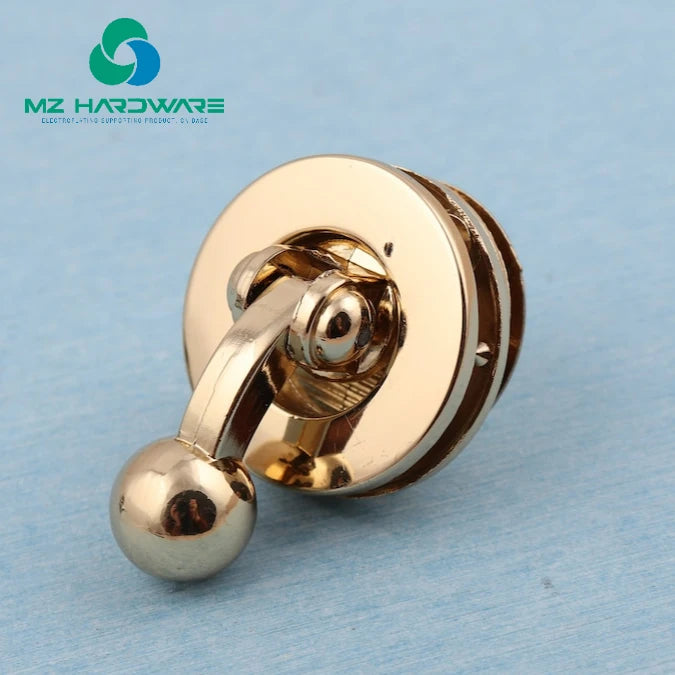 MZ 30mm Outer Round Purse Bag Lock High Quality Alloy Handbag Accessories Turn Twist Lock Closure Metal Push Hook and Handle