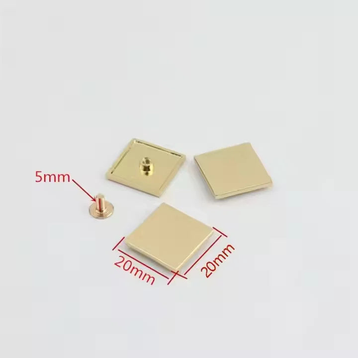 Mz Customized Size Lock Bag Buckle Leather Screw Rivets Handbag Bottom Protecting Feet Nail Solid Rivets