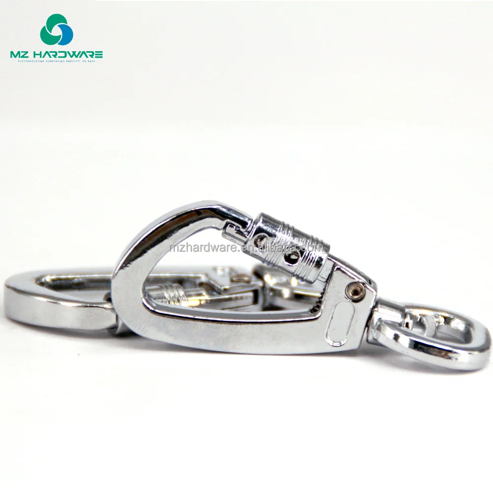 Heavy Duty Zinc Alloy Rotating Swivel Carabiner Hook for Bags/Backpack Teste, Black Arch Design Tested, Custom Logo