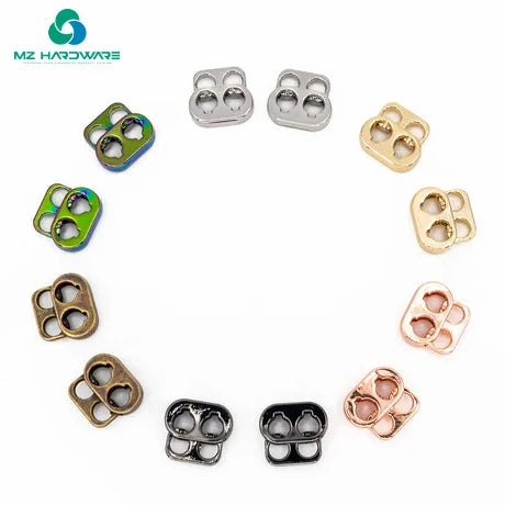 OEM Customized Portable Metal Rope Lock Drawstring Toggle Lock Stopper for Cord Snap Buckles Stop Cord Diameter Locks