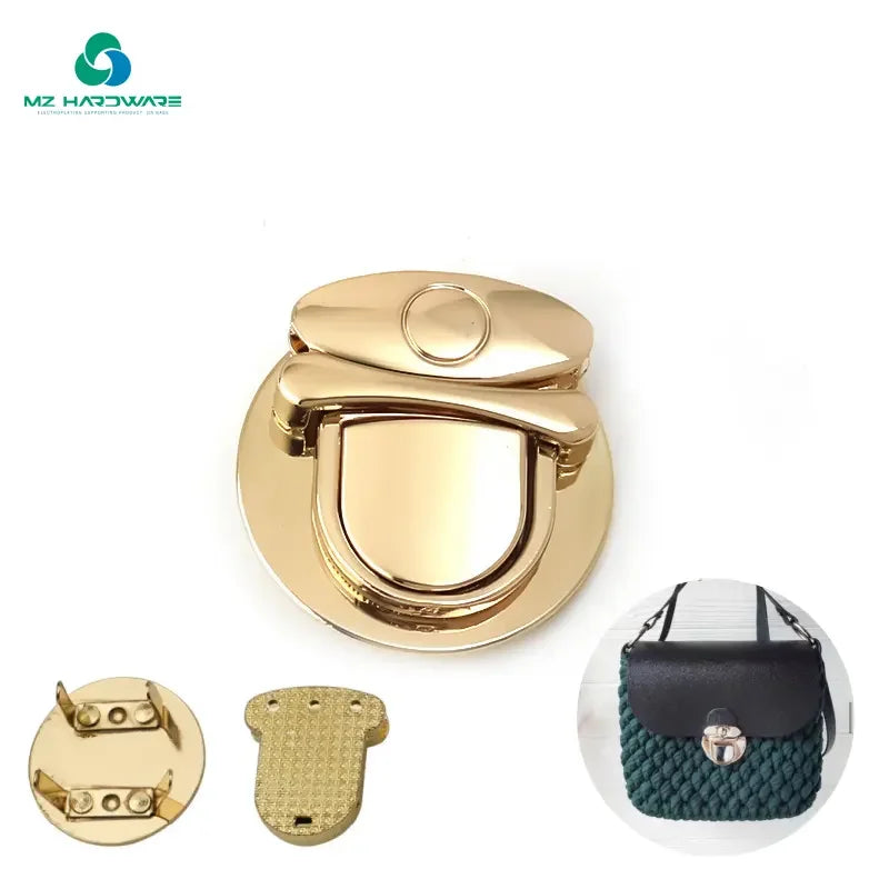 Zinc Alloy DIY Handbag Lock for Crochet Bag Plug Lock for Knitted Bag Frame Purses Handbags Lock Accessories Hardware for Bags